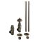 Robinet de radiateur d’angle thermostatique – Avec kit de tuyauterie – Laiton – Windsor