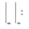 Gaine cache tuyauterie pour radiateur - Nickel satiné - (lot de 2)