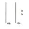 Robinet de radiateur d’angle thermostatique – Avec kit de tuyauterie – Nickel satiné – Windsor