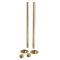 Kit de raccords tuyauterie pour radiateur – Or satiné – Avec bouchons d’obturation et de purge