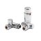 Robinets de radiateur thermostatiques d’angle mixtes – Chromé