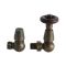 Paire de robinets de radiateur thermostatiques en coin rétro – Choix de finitions – Windsor