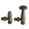 Robinets de radiateur d’angle thermostatique rétro (paire) – Laiton - Windsor