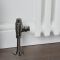 Robinets de radiateur d’angle thermostatique rétro (paire) – Nickel noir - Windsor
