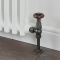 Robinets de radiateur d’angle thermostatique (paire) – Étain – Windsor