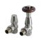 Robinets de radiateur d'angle thermostatique - Nickel satiné – Windsor
