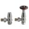 Robinets de radiateur d'angle thermostatique - Nickel satiné – Windsor