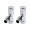 Robinets de radiateur d'angle en laiton chrome