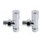 Robinets de radiateur d'angle en laiton chrome