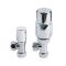 Robinet thermostatique de radiateur d'angle - Chrome
