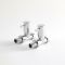 Paire de robinets de radiateur droits minimalistes – Chromé – Select