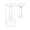 Lavabo sur colonne - 64 cm - 1 trou pour la robinetterie - Victrion