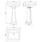 Lavabo sur colonne - 54 cm - 1 trou pour la robinetterie - Victrion