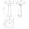Lavabo sur colonne - 54 cm - 2 trous pour la robinetterie - Victrion