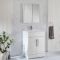 Armoire de toilette à miroir suspendu – Blanc – 65 cm x 60 cm - Cluo
