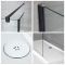 Douche italienne avec receveur de douche – Choix de tailles et paroi de retour en option - Nox
