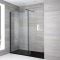 Douche italienne avec receveur à effet texturé – Choix de tailles et paroi de retour en option - Nox