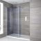 Paroi de douche italienne verre fumé – Receveur de douche – Paroi de retour pivotante en option – Choix de tailles – Portland-Luna