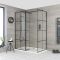 Douche italienne d’angle avec receveur – Choix de tailles et paroi de retour en option - Barq