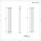 Radiateur design vertical – Blanc – 140 cm x 23,6 cm  – Rang double – Vitality