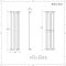 Radiateur design vertical – Blanc – 140 cm x 35,4 cm  – Rang simple – Vitality