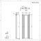 Lublin - Radiateur Vertical Design Gris Pierre Avec Miroir 190cm x 64cm