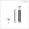 Radiateur design vertical – Argent – 172 cm x 39 cm – Tatra