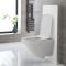 Meuble WC avec WC sans bride Exton - Blanc – 50 cm - Saru