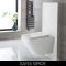 Meuble WC avec WC sans bride Exton - Blanc – 50 cm - Saru