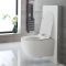 Meuble WC avec WC sans bride Otterton - Blanc – 50 cm - Saru