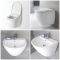 Ensemble lavabo suspendu et pack WC sans bride suspendu - Ashbury