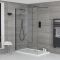 Douche italienne d'angle avec receveur de douche – Choix de tailles – Nox