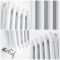 Radiateur style fonte rétro vertical – Blanc - Double rang – Choix de tailles et de pieds - Windsor