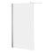 Paroi de douche italienne de 195 cm – Chromé – Tailles multiples et paroi de retour en option – Portland