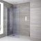 Douche italienne verre fumé – Tailles multiples – Choix de caniveau – Portland-Luna