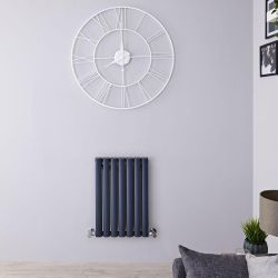 Radiateur design horizontal - 60 cm x 41 cm - Anthracite - Aluminium - Double rang - Vitality Air