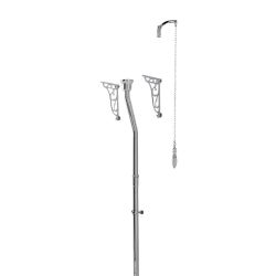 Kit chasse d’eau pour réservoir haut – Chromé – Elizabeth