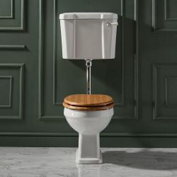 WC rétro avec réservoir - Choix d'abattant et de kit pour chasse d'eau - Richmond