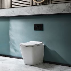Cuvette WC moderne à poser avec abattant à fermeture douce - Milton