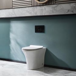 Cuvette WC à poser - Avec abattant à fermeture douce - Marbury
