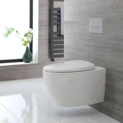 Cuvette WC suspendu moderne – Sans bride – Blanc - Kenton