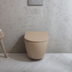 Cuvette WC suspendue avec abattant à fermeture douce – Choix de finitions - Elements