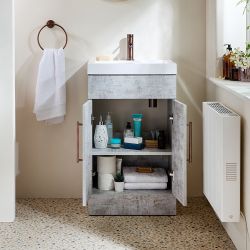 Meuble lave-mains – 50 cm – Avec lavabo – Choix de finitions et de poignées – Cluo
