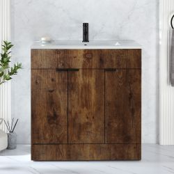 Meuble lavabo – 81 cm -  Avec lavabo - Choix de finitions et de poignées – Cluo