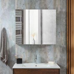 Armoire de salle de bain avec miroir - 66 cm x 76 cm - Cleo