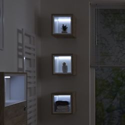 Meuble de rangement suspendu – 30 cm x 30 cm – Choix de finitions et lumières LED en option – Hoxton
