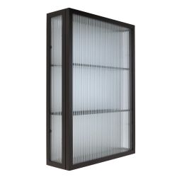 Armoire en verre cannelé - 70 cm x 50 cm - Sabinio
