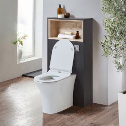 Meuble WC – Avec cuvette à poser Marbury – 60 cm – Choix de finitions et de lumières LED – Hoxton