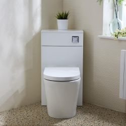 Meuble WC d’angle – Avec cuvette à poser Alswear – Choix de finitions – Cluo