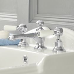 Mélangeur rétro à levier pour lavabo - 3 trous - choix de finitions - Elizabeth
